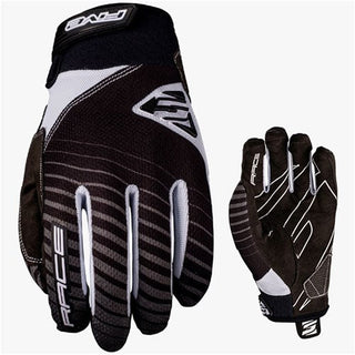 FIVE Race BMX Full Finger Gloves - Black/White