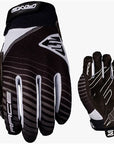 FIVE Race BMX Full Finger Gloves - Black/White