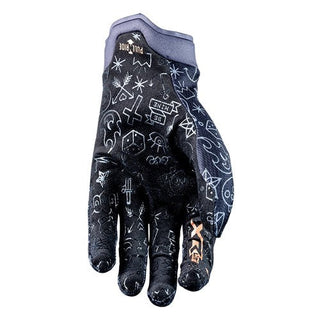 FIVE XR-Lite Kid Tattoo Full Finger Gloves - Black/Gold