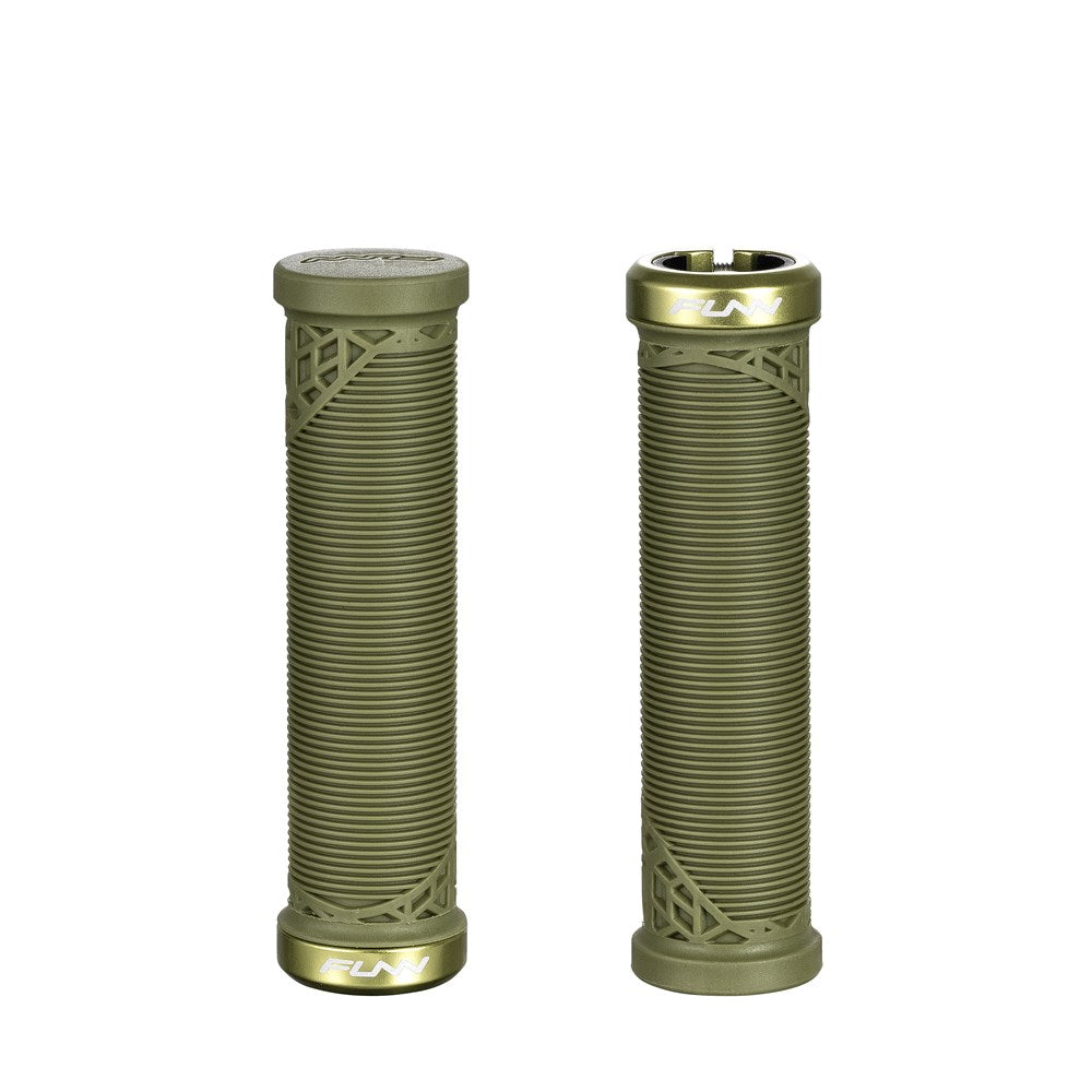 FUNN Hilt Junior Lock-On Grips - Olive Green