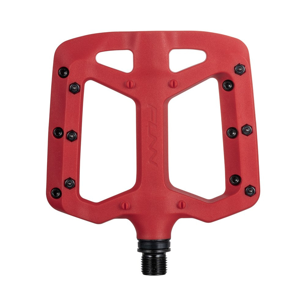 FUNN Taipan Large Flat MTB Pedals With Composite Platform - Red
