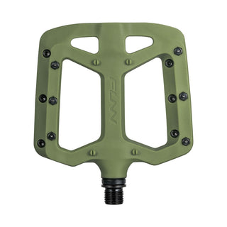 FUNN Taipan Large Flat MTB Pedals With Composite Platform - Olive Green