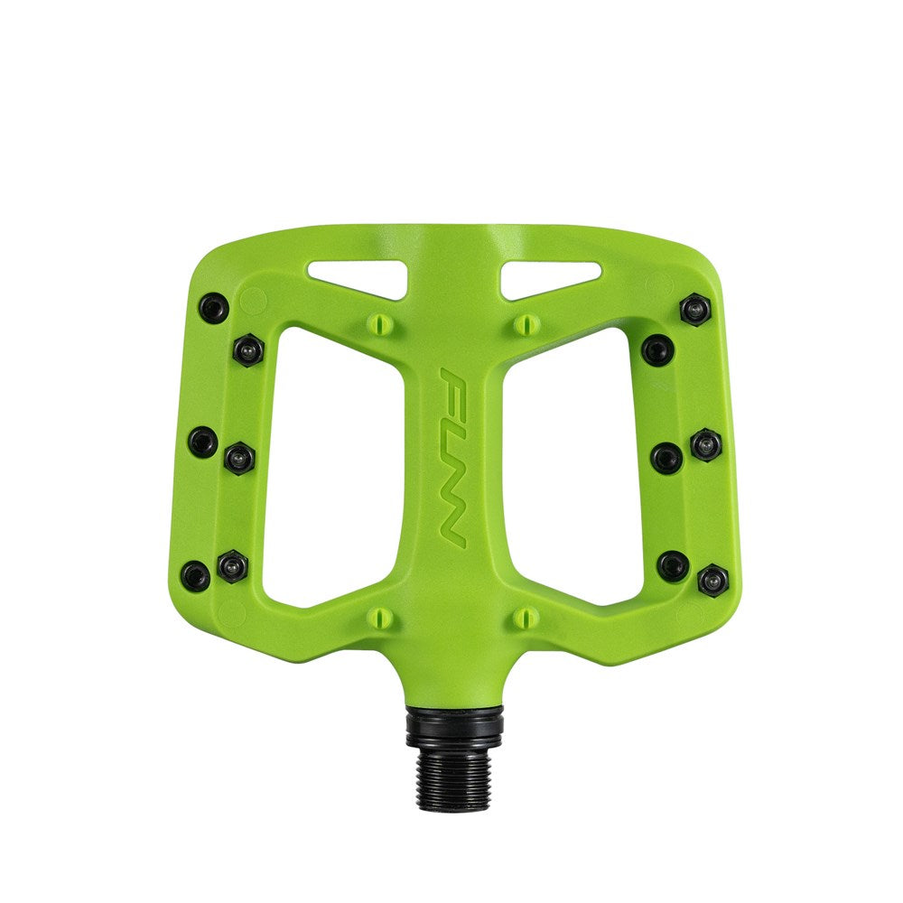 FUNN Taipan S Junior Flat MTB Pedals With Composite Platform - Green