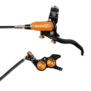 Hope Tech Evo GR4 Brake -  Black / Orange - Rear Black Cable