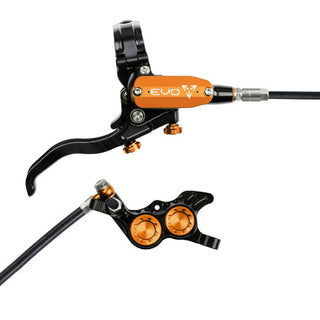 Hope Tech Evo GR4 Brake - Black / Orange - Front Black Cable