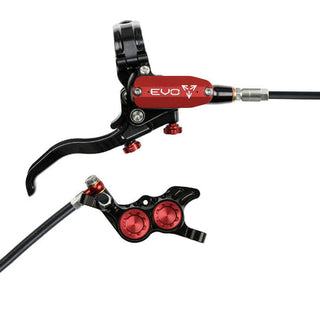 Hope Tech Evo GR4 Brake - Black / Red - Front Black Cable