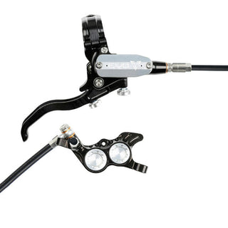 Hope Tech Evo GR4 Brake - Black / Silver - Front Black Cable