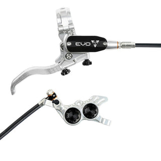 Hope Tech Evo GR4 Brake - Silver / Black - Front Black Cable