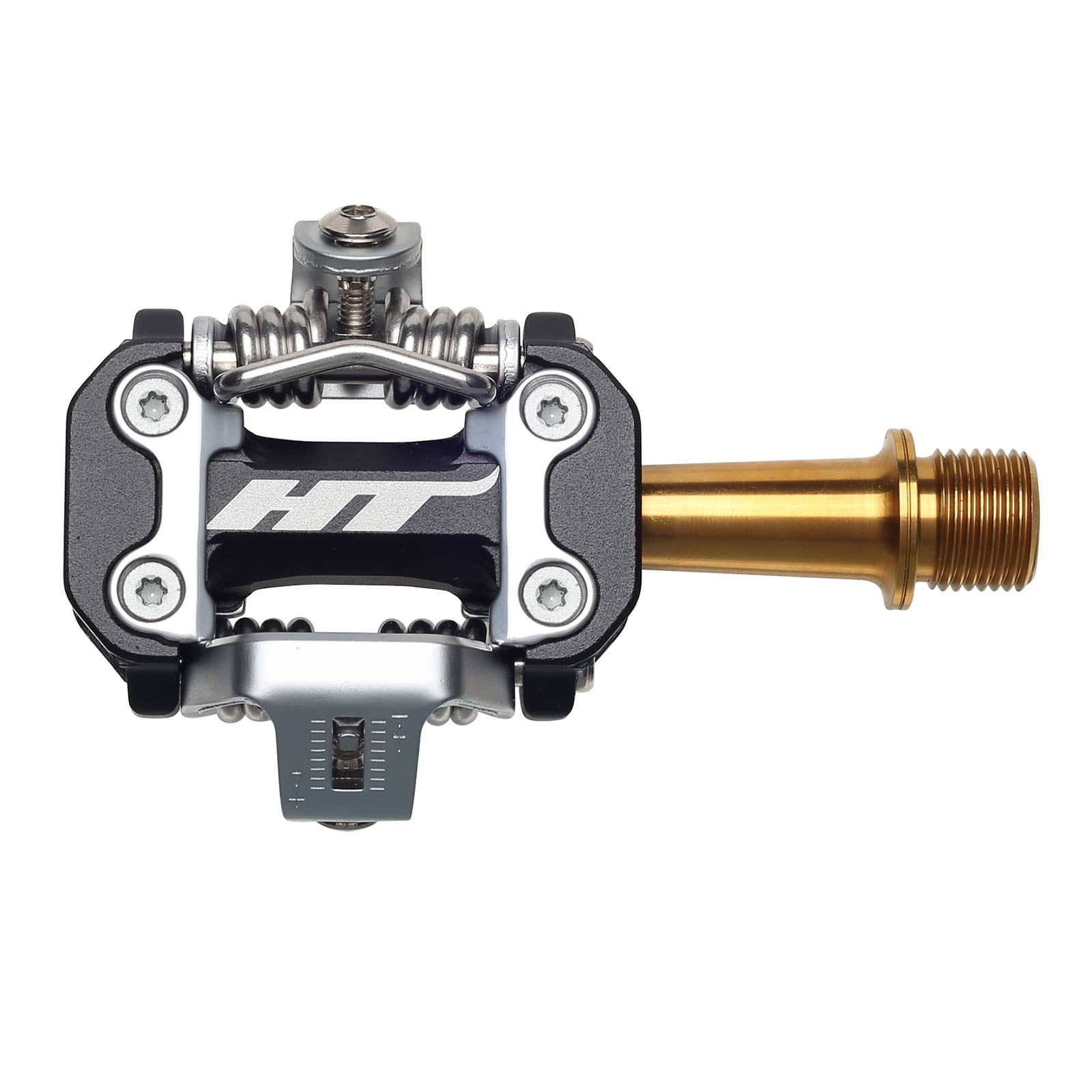 HT M2T Clipless MTB Pedals (Alloy/CNC Ti - 80kg rider max) - Black