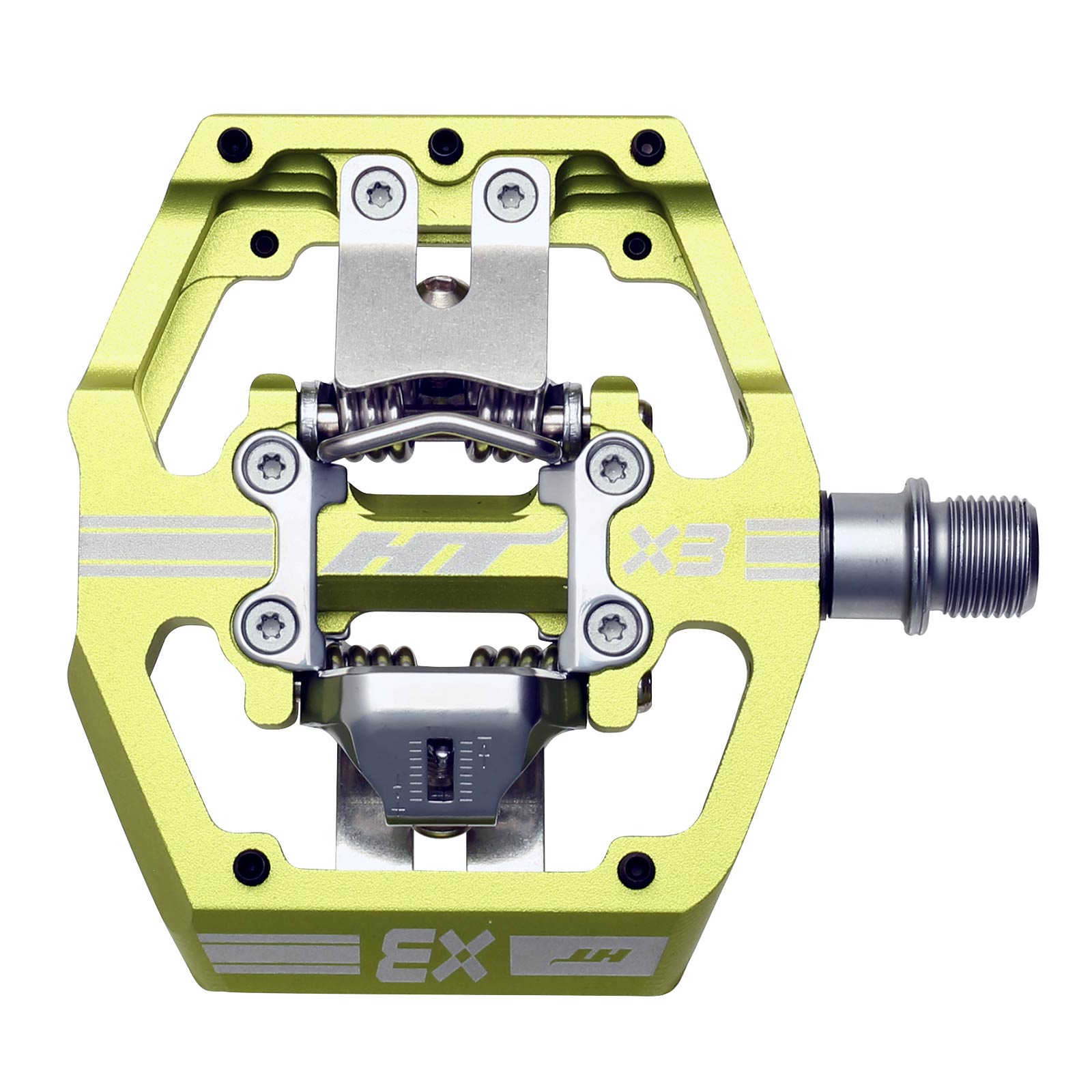 HT X3 Clipless MTB Pedals (Alloy/CNC CRMO) - Apple-Green
