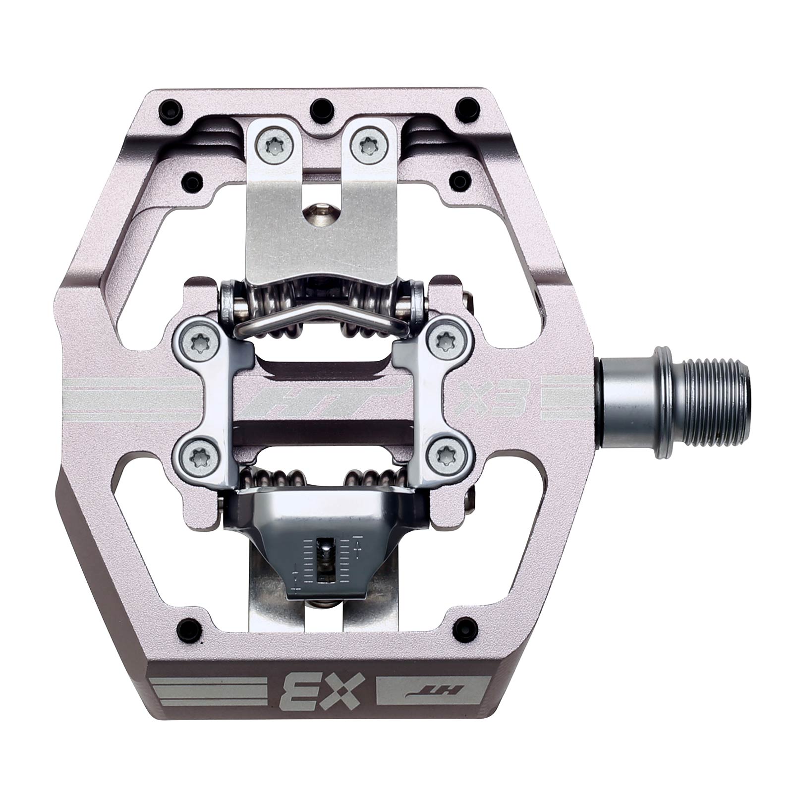 HT X3 Clipless MTB Pedals (Alloy/CNC CRMO) - Grey