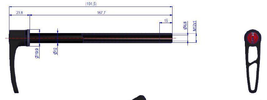 DT Swiss RWS 12 142 167.7mm Long 12x1mm