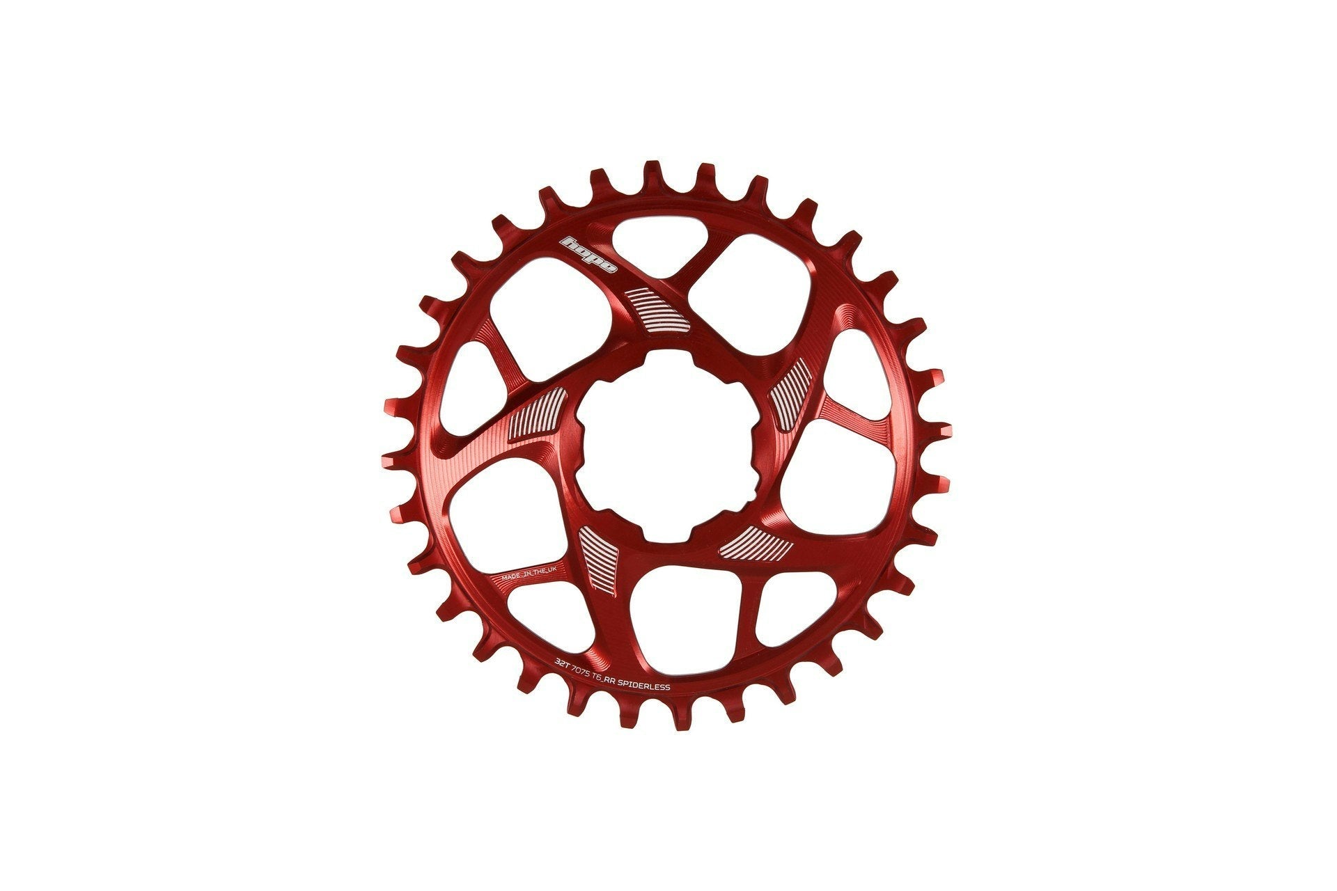 Hope R22 Spiderless Chainring - 28 Teeth Red