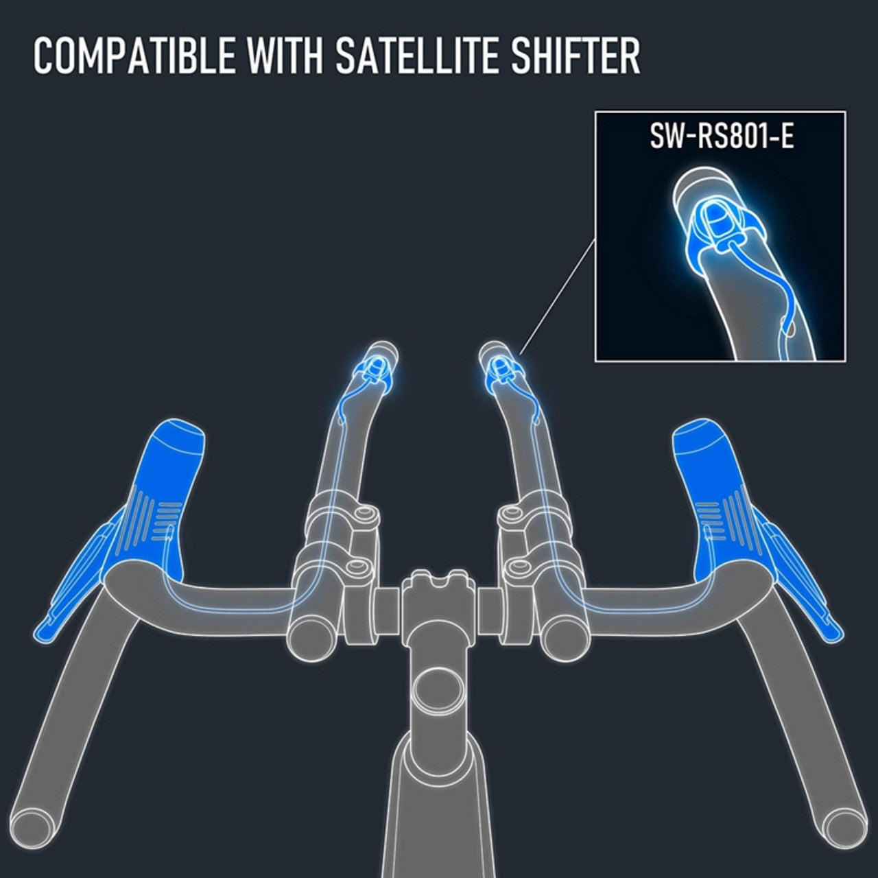 Shimano GRX ST-RX825 Right Di2 Shift-Brake Lever With WBR-RX820 Hydraulic Front Disc Brake