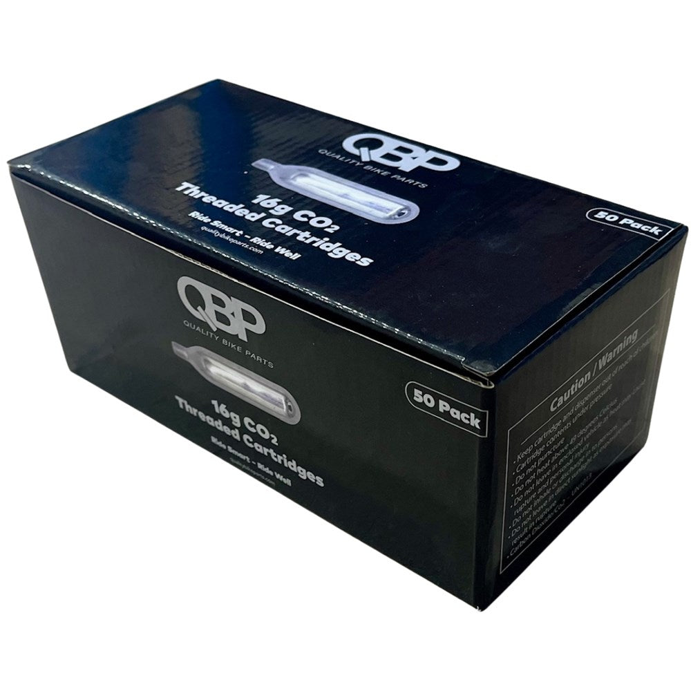 QBP CO₂ Cartridges 16g Threaded 50 Pack