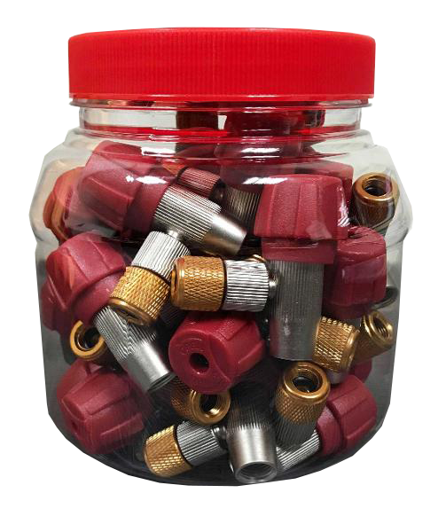 QBP CO₂ Screw Regulator Inflator Heads 25 Pack Jar