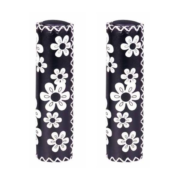 KWT Cruiser Bike Grips 130mm - Black Floral