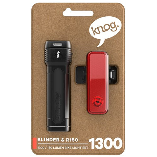 Knog Blinder 1300 &amp; Blinder R-150 Rear Bike Light Set