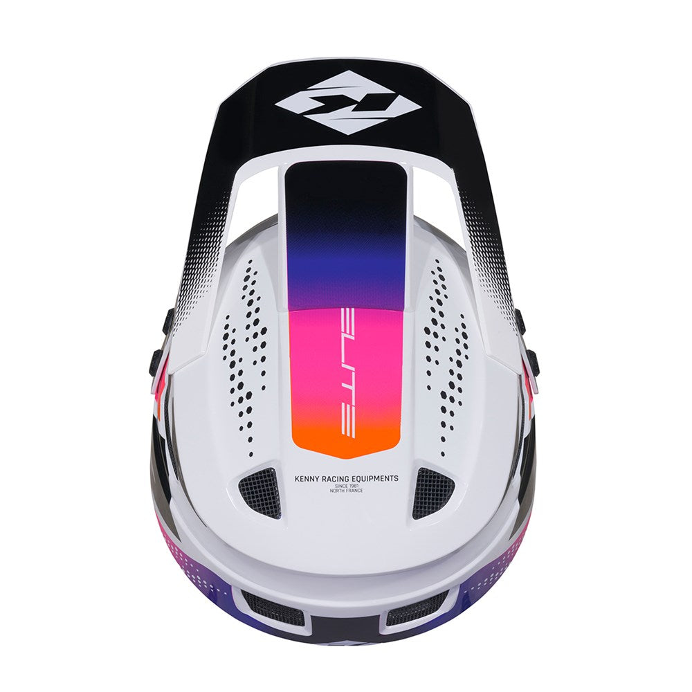 Kenny Elite Full Face Racing Helmet Glitter And Varnish - White Gradient