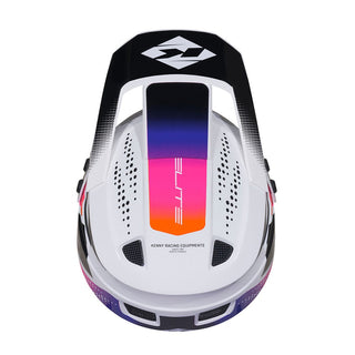 Kenny Elite Full Face Racing Helmet Glitter And Varnish - White Gradient
