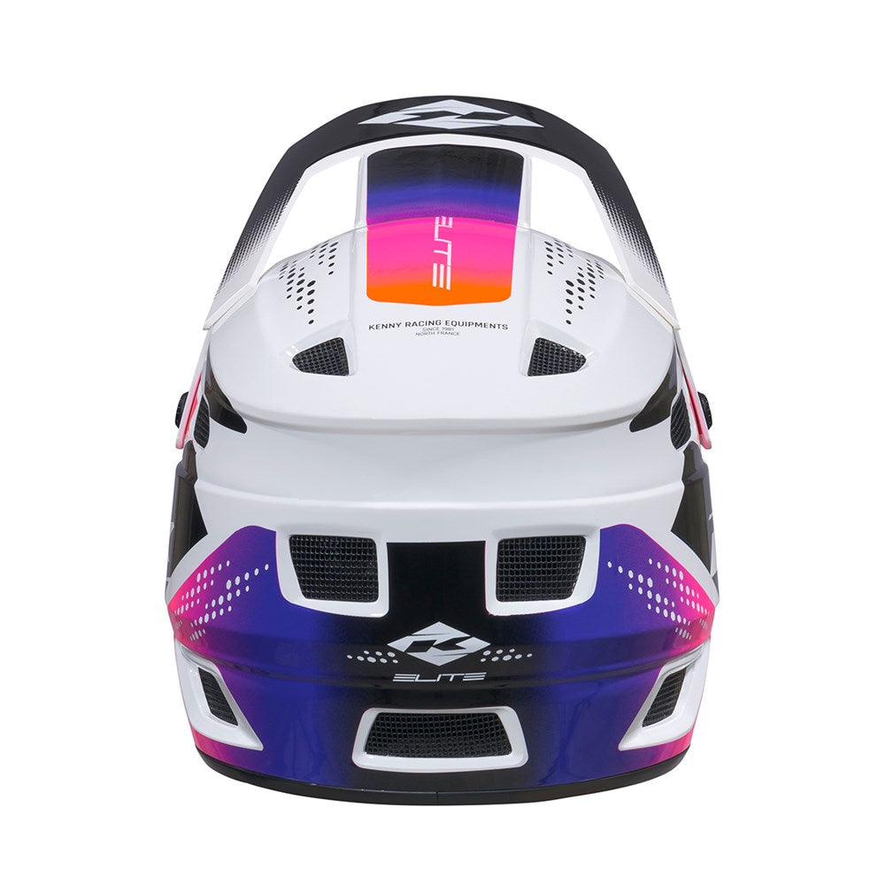 Kenny Elite Full Face Racing Helmet Glitter And Varnish - White Gradient