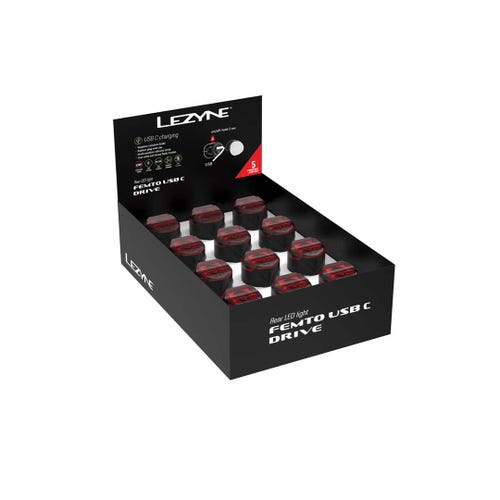 Lezyne Femto USB C Drive Rear Box Set