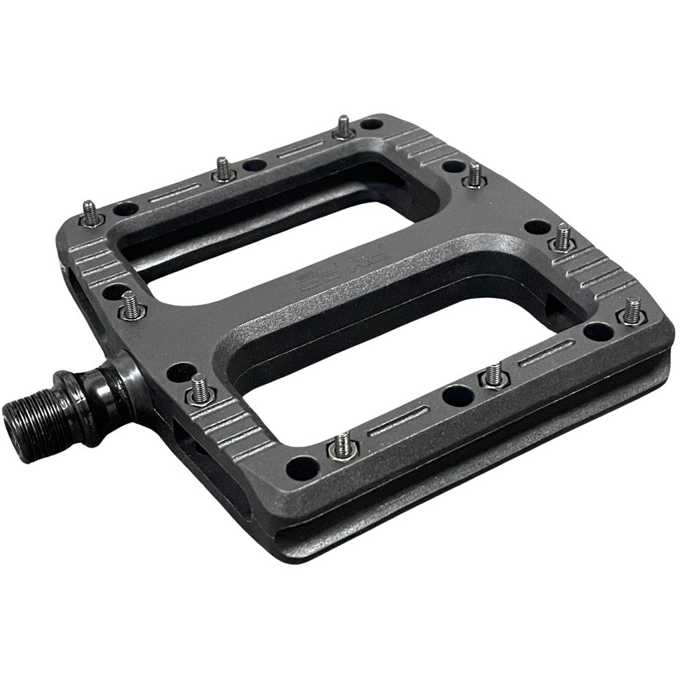 RYFE Launcher MTB Flat Pedals Nylon Fibre Composite With Sealed Bearings - Black