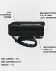 Lezyne Lite Drive 1200+ Front