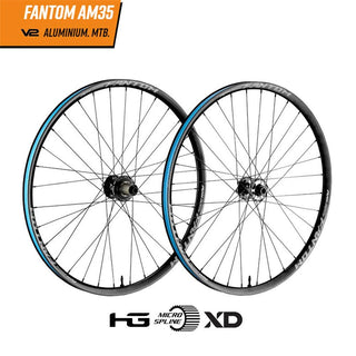 FUNN Fantom AM35 V2 Mullet Wheelset 29"/27.5" Boost SRAM XD Tubeless Ready - Black