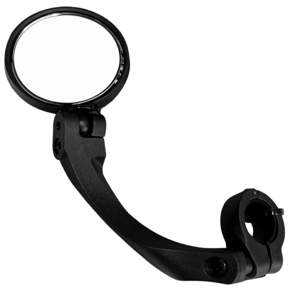 QBP R2 Bike Right Hand Side Mirror 125mm Arm 65mm Diameter - Black