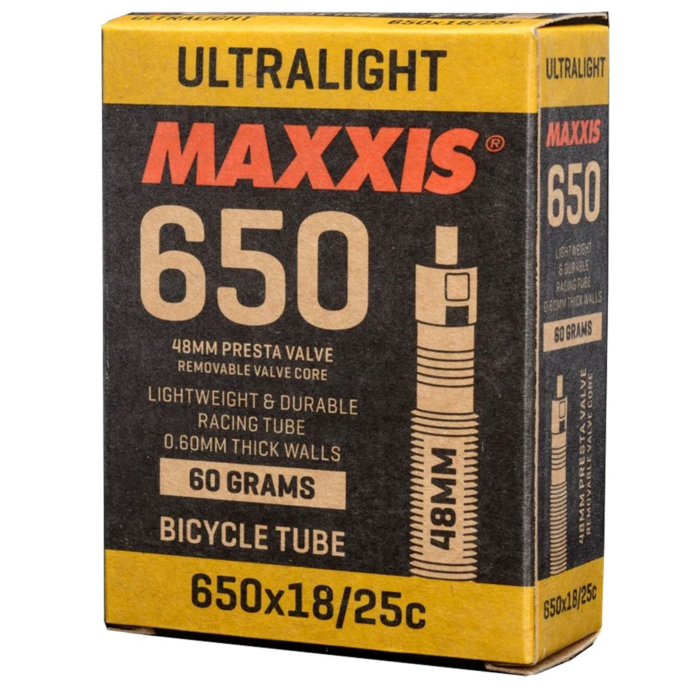 Maxxis Ultralight Tube 650 x 18/23 PV48 Removable Presta Valve Core