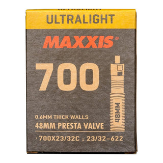 Maxxis Ultralight Tube 700 x 23/32 PV48 Removable Presta Valve Core