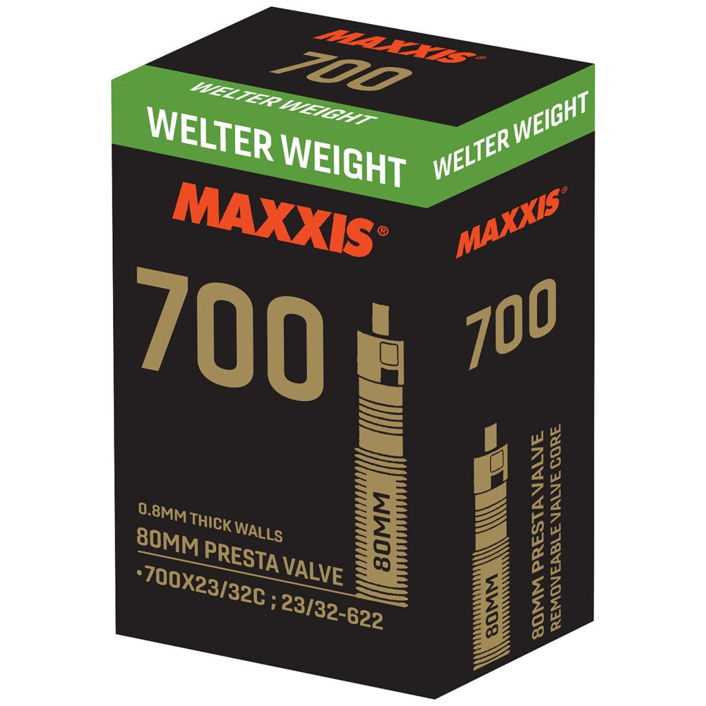 Maxxis Welterweight Tube 700 x 23/32 PV80 Removable Presta Valve Core