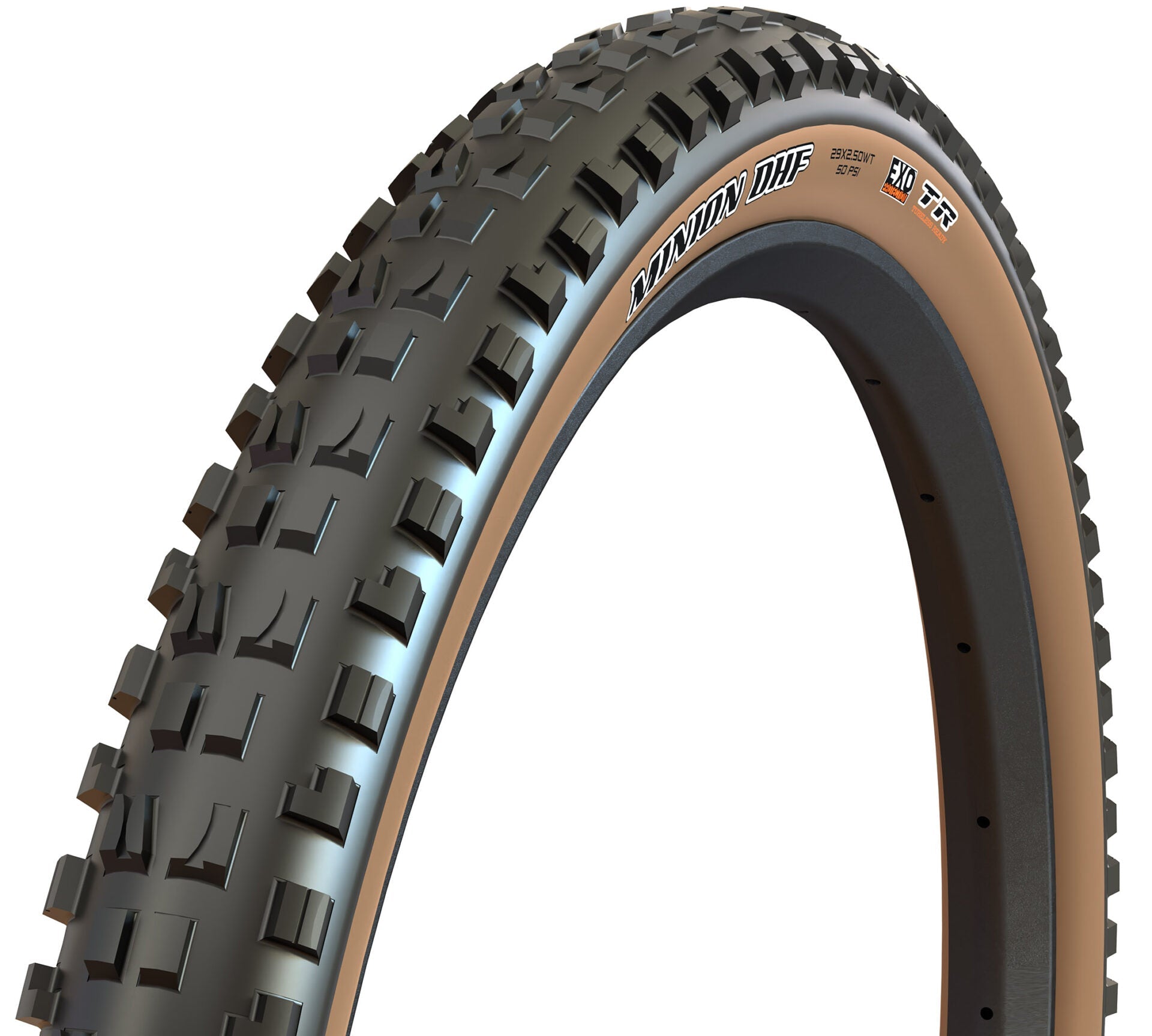 Maxxis Minion DHF 29 x 2.60 WT Folding 60 TPI EXO TR Tyre - Tanwall