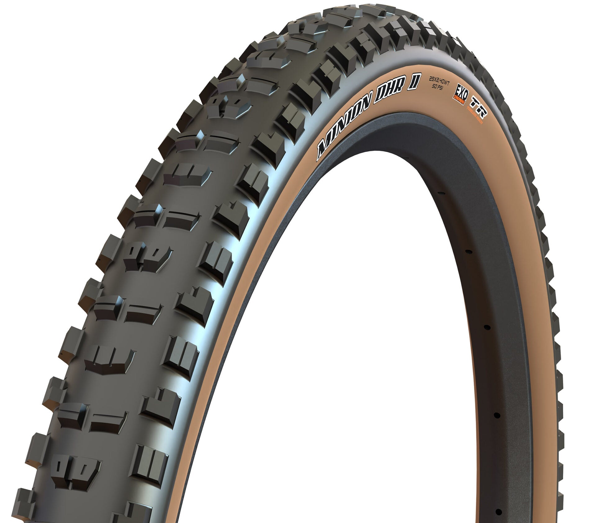 Maxxis Minion DHR II 29 x 2.60 WT Folding 60 TPI EXO TR Tyre - Tanwall