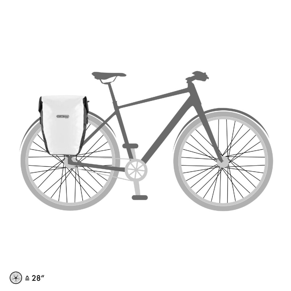 Ortlieb F5003 Back-Roller City Pannier Bag Pair - White/Black