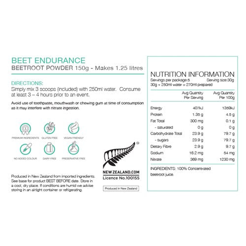 Pure Beet Endurance Concentrate Pouch 150G