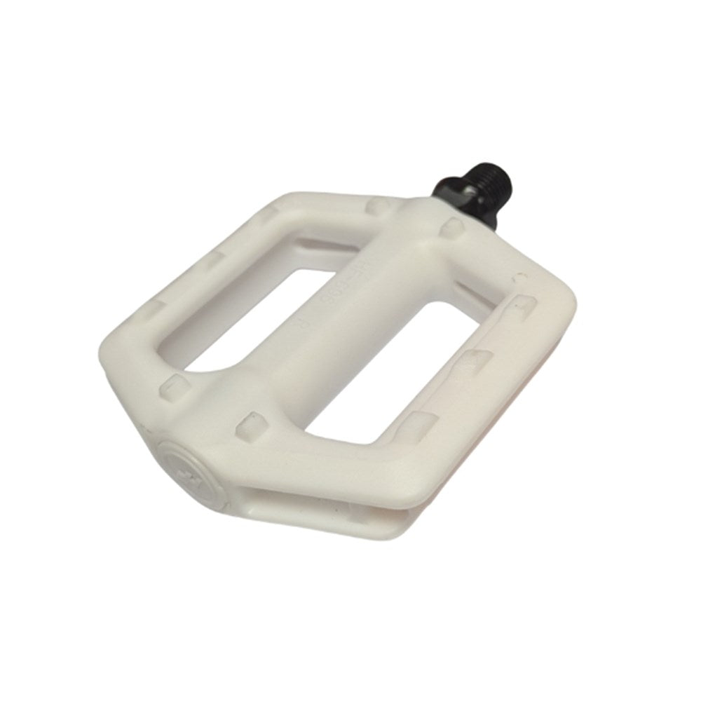QBP Nylon Plastic Pedal 1/2 x 1/8 Ball Bearing - White