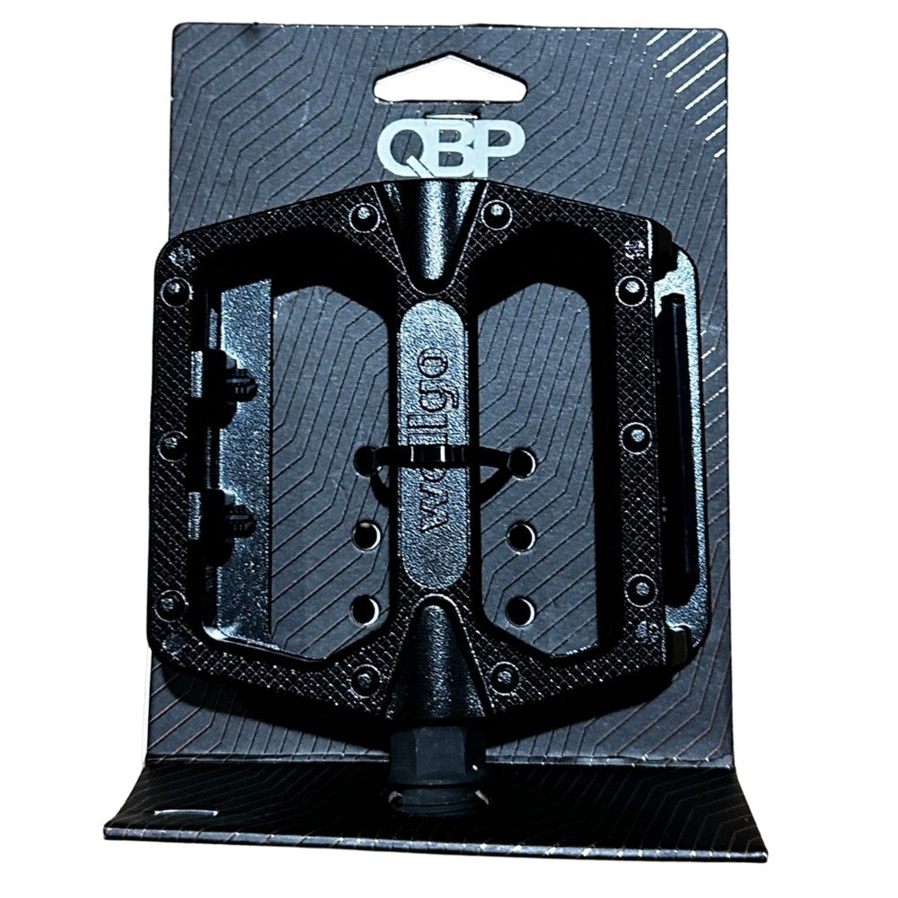 QBP Alloy MTB Platform Pedals 9/16 DU Bearing - Black