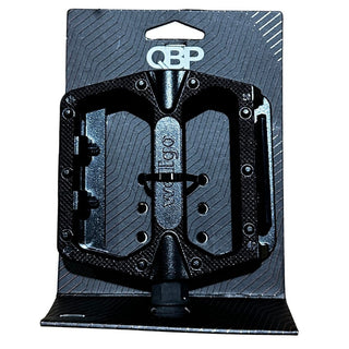 QBP Alloy MTB Platform Pedals 9/16 DU Bearing - Black