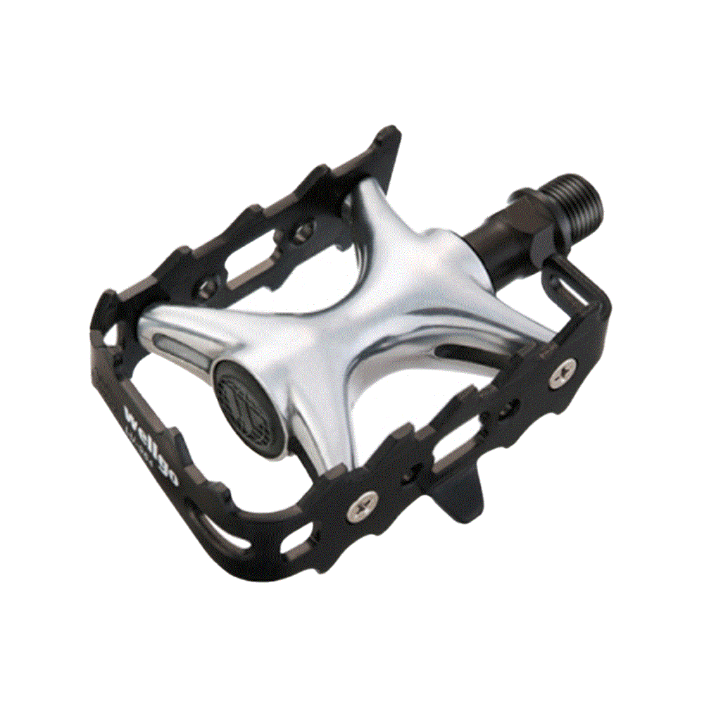 QBP Alloy Trekking Pedals 9/16 DU Bearing - Silver