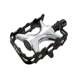 QBP Alloy Trekking Pedals 9/16 DU Bearing - Silver