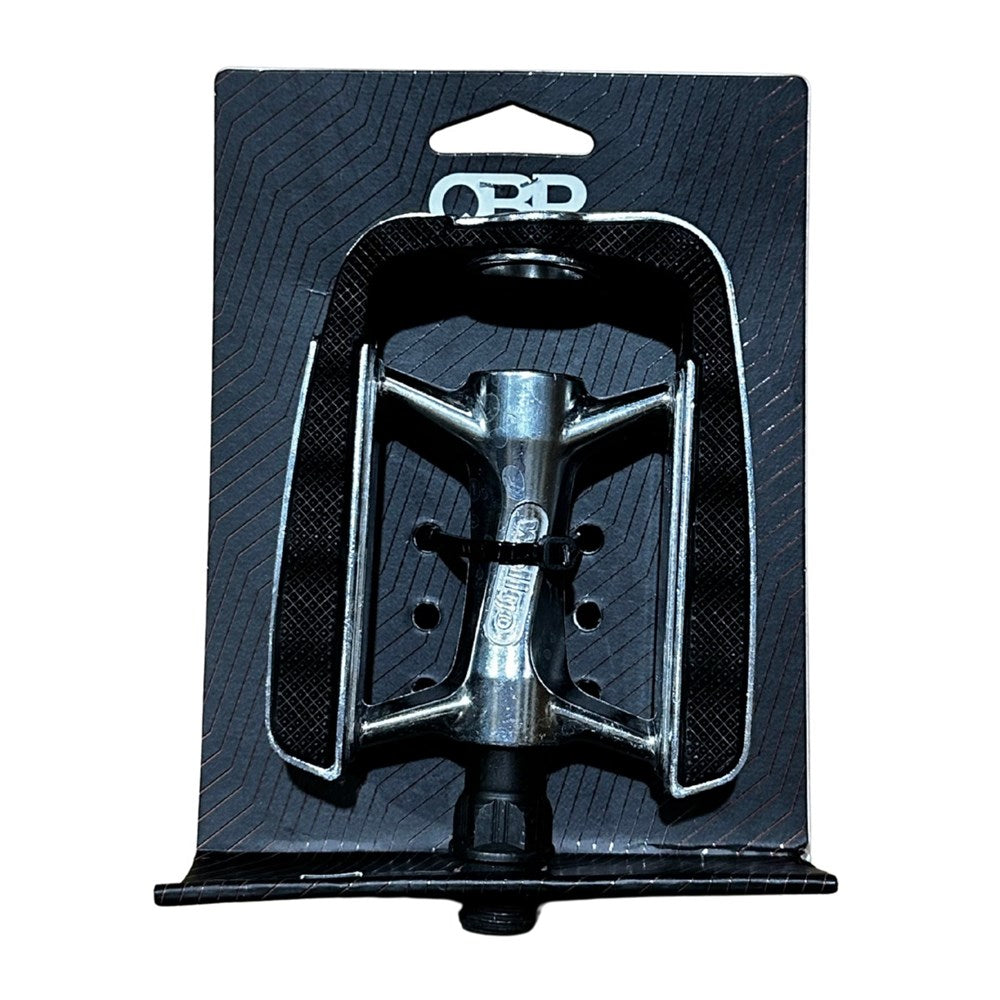 QBP Alloy Trekking Pedals 9/16 Kraton Top DU Bearing - Silver