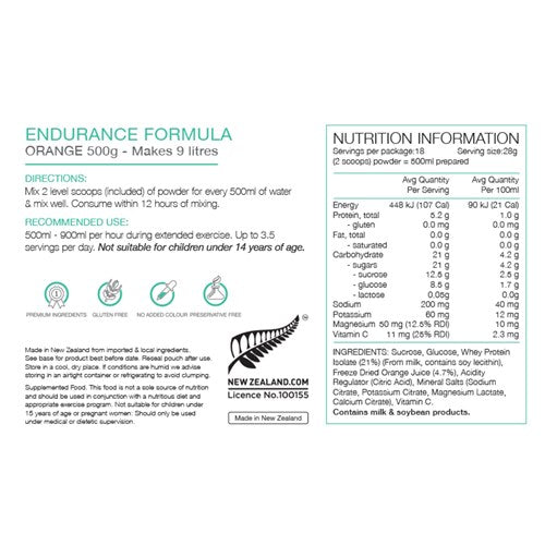 Pure Endurance Formula 500G - Orange