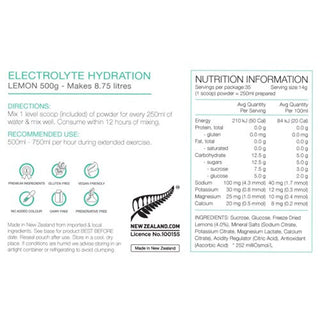 Pure Electrolyte Hydration 500G - Lemon