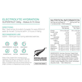 Pure Electrolyte Hydration 500G - Superfruit