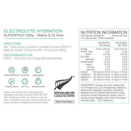 Pure Electrolyte Hydration 500G - Superfruit