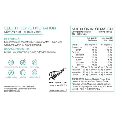 Pure Electrolyte Hydration 25 Inners 42G - Lemon