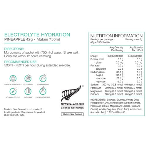 Pure Electrolyte Hydration 25 Inners 42G - Pineapple
