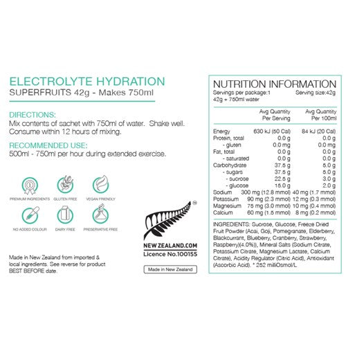Pure Electrolyte Hydration 25 Inners 42G - Superfruits
